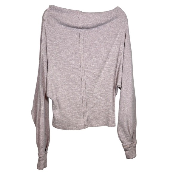 FREE PEOPLE We The Free Valencia Off The Shoulder Top Purple Ribbed Knit Size XS - Picture 4 of 8